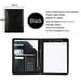 A4 Conference Padfolio Portfolio Folder Leather Contract File Folders for document Man Executive Briefcase Zippered Calculator K Folder Calculator