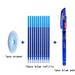 6/12/20PC Magic Erasable Pen Refill Washable Handle Erasable Gel-Ink Pen Set Colored Ink Rod Stationery For School Office Supply 12pc blue set