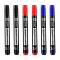 3/6Pcs/Set Permanent Marker Pen Fine Point Waterproof Ink Thin Nib Crude Nib Black Blue Red Ink 1.5mm Fine Color Marker Pens 6 Pcs Mix Color Set