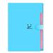 Extended folder letter size cute folder files folder organizer with labels archive productsLight blue