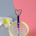 1 Piece Cute Cartoon Crystal Bear Gel Ink Pens Kawaii Stationery Material Office School Supplies Kids Gifts Gel Pen PURPLE