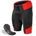 Aero Tech Designs | Men s Gel Touring Bike Shorts | Innovative Mesh Pockets | 3X-Large | Red