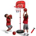 Ayieyill Kids Basketball Hoop Basketball Hoop indoor Adjustable Height 4-6.6 FT - Toddler Basketball Hoop - Basketball Goals Indoor Outdoor Play