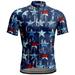 cllios Men s USA Flag Cycling Jersey Slim Fit Zipper Short Sleeve Biking Shirts Independence Day Breathable Tight-fitting Shirts 4th of July Shirts for Men