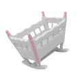 Doll House Furniture Bassinet Mini Baby Crib Miniature Cradle Minihouse Accessories