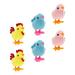 6 Pcs Wind-up Toy Kid Bath Toys for Toddlers Little Chicken Bunny Hair Scrunchies Stuffed Modeling Plastic Plush