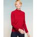 Blair Women's Soft Spun® Acrylic Mock Neck Long Sleeve Sweater - Red - XL - Misses