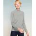 Blair Women's Soft Spun® Acrylic Mock Neck Long Sleeve Sweater - Grey - L - Misses