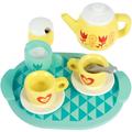 JTNero 9/12Pcs Tea Party Set Wooden Tea Set Afternoon Tea Pretend Toy with Teapot Cups Trays Tea Bags Toddlers Simulation Tea Toy Set for Kids Boys Girls Above 3 Years Old