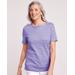 Blair Women's Essential Knit Striped Layered Look Top - Purple - S - Misses