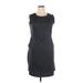 Columbia Casual Dress - Sheath Crew Neck Sleeveless: Gray Solid Dresses - Women's Size Large