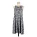 Gap Casual Dress - Mini High Neck Sleeveless: Gray Dresses - Women's Size Medium