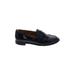 Franco Sarto Flats: Slip-on Chunky Heel Classic Black Solid Shoes - Women's Size 7 1/2 - Almond Toe