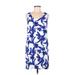 Ann Taylor Casual Dress - Shift: Blue Print Dresses - New - Women's Size 6 Petite
