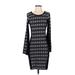 Threads 4 Thought Casual Dress - Bodycon: Black Grid Dresses - Women's Size Small