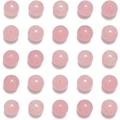 NCB 200PCS 8mm Natura Pink Rose Quartz Gemstone Round Spacer Loose Beads for Jewelry Making with Crystal Stretch Cord (Rose Quartz 8mm 200Beads)