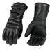 Milwaukee Leather SH233 Men s Black Leather Warm Lining Gauntlet Motorcycle Hand Gloves W/ Double Strap Cuff Pull-on Closure Small