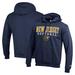 Men's Champion Navy College of New Jersey Lions Stack Logo Softball Powerblend Pullover Hoodie