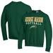 Men's Champion Green George Mason Patriots Stack Logo Softball Powerblend Pullover Sweatshirt