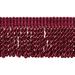 3 (7.5cm) Fancy Solid Woven Gimp Header Satiny Bullion Fringe Trim # BFS3WVN Dark Wine Red #E10 (Dark Burgundy Red) 5 Yards (15 ft/4.5m)