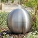 Stainless Steel Water Feature Sphere With Lights Reservoir 28cm