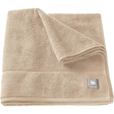 Badetuch MUSTERRING "Solid", beige, B:70cm L:140cm, Frottee, Baumwolle, Handtücher (Packung), hautschmeichelnde Airtouch Qualität Image