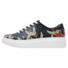 Plateausneaker DOGO "Myra Low-Top Sneaker Mexican Damen Sneaker", Damen, Gr. 38, Normalschaft, blau (blau, beige), Lederimitat, Schuhe, Vegan