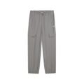 Sporthose PUMA "DARE TO WV Relaxed Hose Damen" Gr. L, Normalgrößen, grau (stormy slate gray) Damen Hosen Trainingshosen