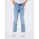 Bootcut-Jeans NAME IT "NKFPOLLY SKINNY BOOT JEANS 1142-AU NOOS", Mädchen, Gr. 140, N-Gr, blau (light blau denim), Denim/Jeans, Obermaterial: 67% Baumwolle, 28% Polyester, 3% Viskose, 2% Elasthan, unifarben, casual, skinny fit knöchellang, Jeans, mit...