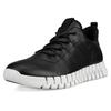 Sneaker ECCO "GRUUV M", Herren, Gr. 43, schwarz, Glattleder, sportlich, Schuhe, Freizeitschuh, Halbschuh, mit herausnehmbarer Dual-Fit-Innensohle