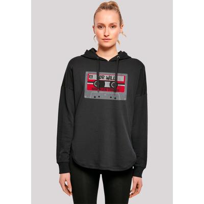 Kapuzenpullover F4NT4STIC "Stranger Things Cassette For Will Netflix", Damen, Gr. M, schwarz, Obermaterial: 100% Baumwolle, casual, oversize, Langarm, Pullover, Premium Qualität Image