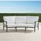 Carlisle Curved Sofa with Cushions in Onyx Aluminum - Quick Dry, Vista Boucle Glacier - Frontgate