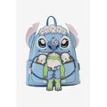 Women's Loungefly X Disney Stitch Springtime Mini Backpack by Loungefly in Blue