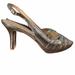 Nine West Shoes | Nine West Jakana Open-Toe Slingback Heels 9.5m | Color: Silver | Size: 9.5