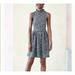 Anthropologie Dresses | Gianni Anthropologie Sleeveless Mock Neck Knit Gray Marled Dress | Color: Gray | Size: M