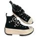 Converse Shoes | Converse Run Star Hike Platform High Punk Buckle Black Canvas Sneaker Womens 7.5 | Color: Black/White | Size: 7.5
