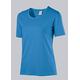 BP 1715-234-0116-XL T-Shirt für Frauen, 1/2 Ärmel, Rundhals, Länge 62 cm, 170,00 g/m² Baumwolle mit Stretch, azurblau, XL