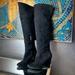 Michael Kors Shoes | Black Suede Michael Kors Wedge Boots! | Color: Black | Size: 8.5