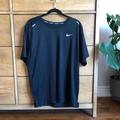 Nike Shirts | Mens Nike Dri-Fit Athletic Running Short Sleeve Top, Black, Xxl.. | Color: Black | Size: Xxl