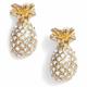 Kate Spade Jewelry | Kate Spade By The Pool Pineapple Earring & Gold-Tone Ring | Color: Gold/White | Size: Os