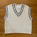 Zara Tops | Like-New Zara Sweater Vest | Color: Blue/Cream | Size: L