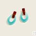 J. Crew Jewelry | J Crew Made-In-Italy Acetate Door Knocker Earrings Bg688 | Color: Brown/Green | Size: Os