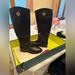 Tory Burch Shoes | Black Authentic Ashlynn Tory Burch Leather Riding Boots Used Once | Color: Black | Size: 9