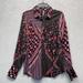 Free People Tops | Free People Hazel Buttondown Womens Small Long Sleeve Patchwork Floral | Color: Black/Red | Size: S