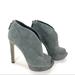 Nine West Shoes | Nine West Tariano Open Front Platform Ankle Bootie | Color: Gray | Size: 8