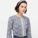 J. Crew Tops | J. Crew Liberty Of London Blue Floral Scalloped Blouse Xs | Color: Blue/White | Size: Xs