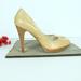 Nine West Shoes | Nine West Rocha Animal Stamp Stiletto Pump | Color: Cream/Tan | Size: 8