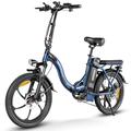 SAMEBIKE 20" Urban Folding E-bike 36V 12Ah Removable Battery E Bike Adult Commuter Electric Bike CY20 (Dark Blue)
