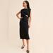 Anthropologie Dresses | Anthropologie X Third Form - Overflow Drape Midi Dress, Size 6 | Color: Black | Size: 6