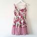Nine West Dresses | Nine West Scoop Neck Sleeveless Floral Dress | Color: Cream/Pink | Size: 4